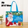 30PCS Santa Elk Snowflake Tote Bag Christmas Gift Bags Thickened Non-woven Printed Waterproof Bags Christmas Decoration Gifts