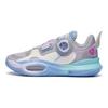 Баскетбольные кроссовки Li Ning All City 10 V1 с противоскользящей амортизацией, износостойкие, с низким верхом, детские кроссовки серо-белого цвета YKBS060-1