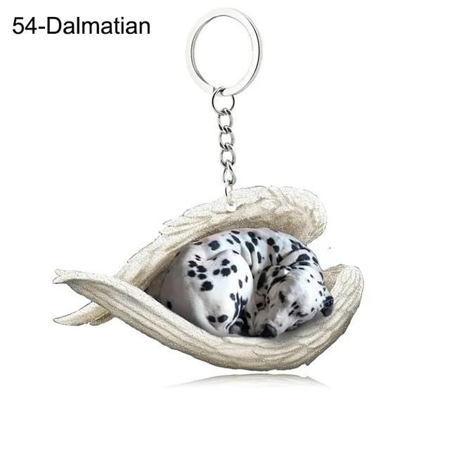 Sleek Modern Dog Cat Angel Keychain With Animal Theme For Bags And Vehicles