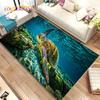3D коврик для морского дна, подводный мир, дельфин, черепаха, коврик для гостиной, спальни, дивана, коврик, детский нескользящий напольный коврик
