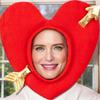 Детские игрушки Подарки Шляпа в форме красного сердца Креативная теплая шляпа Купидона Забавная новинка Шапка-свитер Праздничное празднование