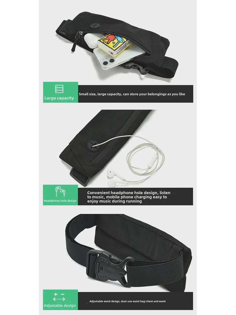Водонепроницаемая поясная сумка для бега, походов и фитнеса с держателем для мобильного телефона