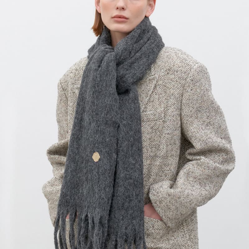 Halden Heavy Wool Color Muffler (M036_charcoal)