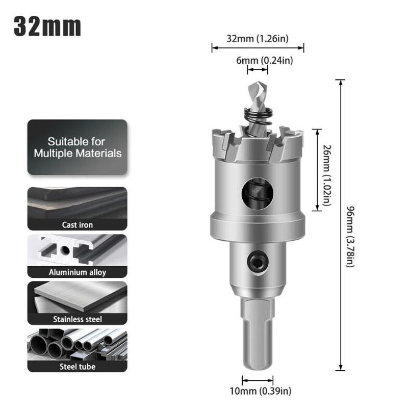 Сверло с твердосплавным наконечником TCT, сверло-кольцевая пила, фреза для сверления металлических сплавов из нержавеющей стали