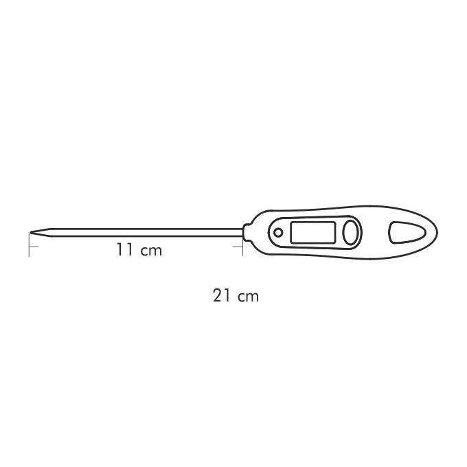 Thermomètre numérique - Tescoma - 420910 - 210 mm - Plastique - Acier inoxydable