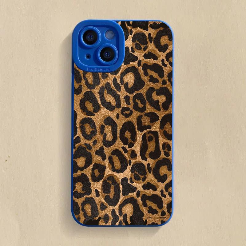 Коричневый чехол для телефона из силикона с принтом леопарда для iPhone 17 16 15 14 13 12 11 Pro Max 17Air 16E XS X XR 7 8 Plus Ударопрочный мягкий чехол
