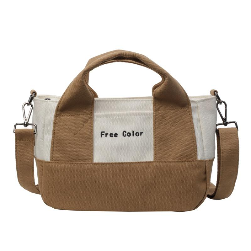 Японская холщовая сумка Harajuku Hand Carry Niche Simple Casual Shoulder Bag Большая вместимость женская сумка