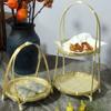 1/2/3 Tier Bamboo Weaving Baskets Weave Storage Baskets Basket Tray Snack Display Stand  Home