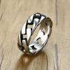 Мужское винтажное кольцо из оксидированной нержавеющей стали, звенья, форма, кольцо на палец, панк-рок, альянс, отец, парень, подарок на День святого Валентина