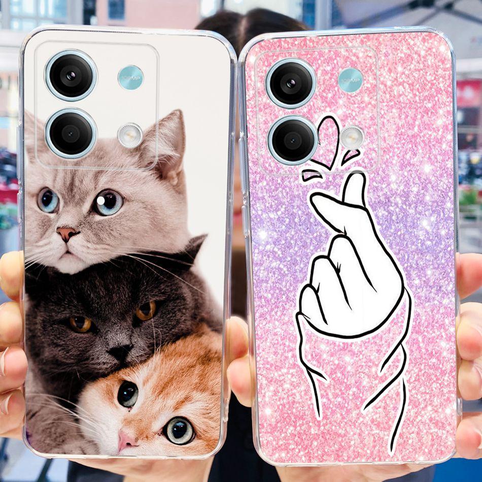 For Xiaomi Redmi Note 13 4G Case Redmi Note 13 Pro 4G Global Cute Soft Silicone TPU Slim Cover For Redmi Note13 13Pro 4G