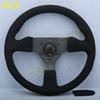 JDM 12.5inch 315mm Microfiber Leather Steering Wheel Red Stitching Racing Sports Steering Wheel