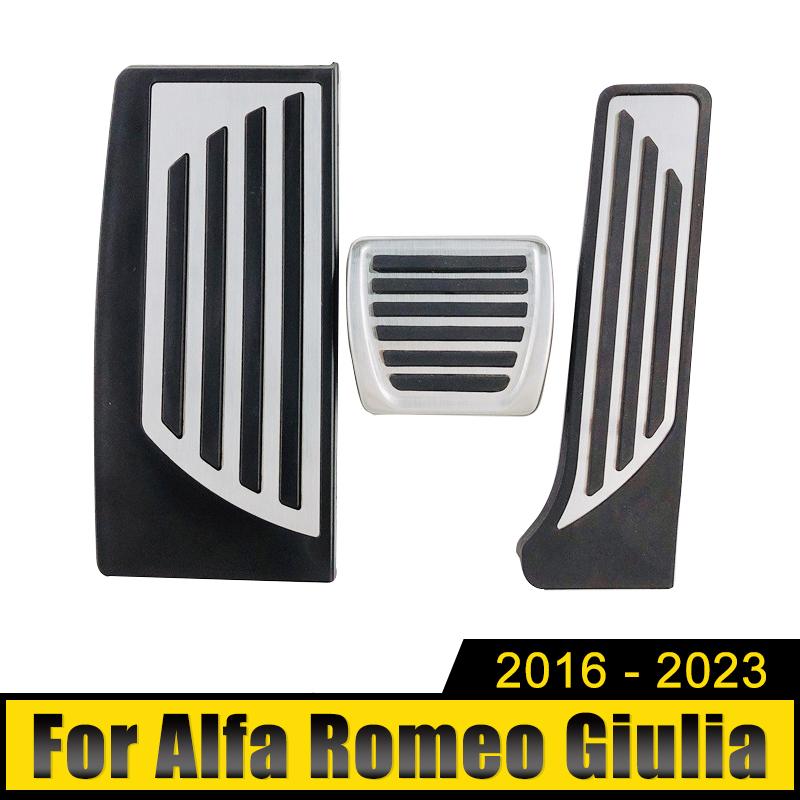 Для Alfa Romeo Giulia 2016 2017 2018 2022 2023 автомобильный газовый топливный акселератор педали тормоза крышка нескользящий чехол отделка