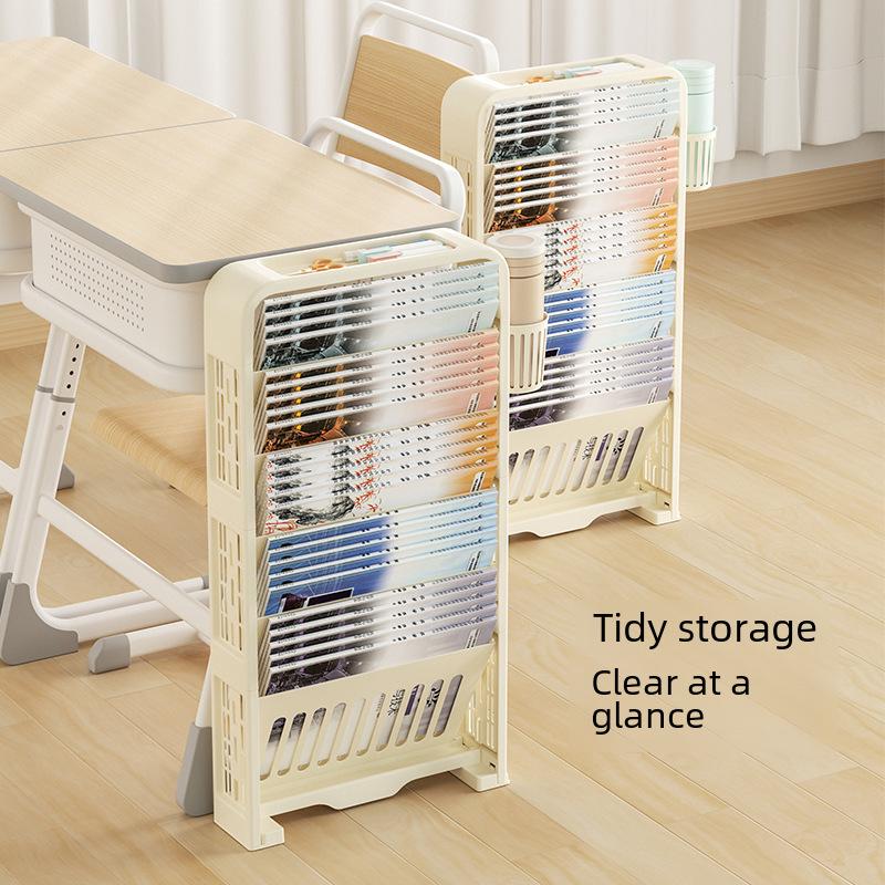 Передвижная книжная полка и стол на колесах: Многофункциональная стойка для хранения вещей для использования в классе или дома