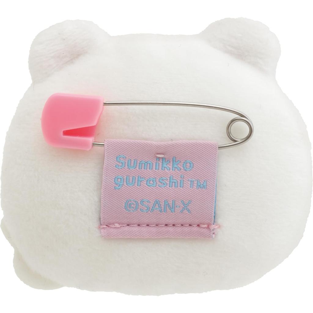 AB27201 Sumikkogurashi Emojis Plush Toy Plush Badge Polar Bear