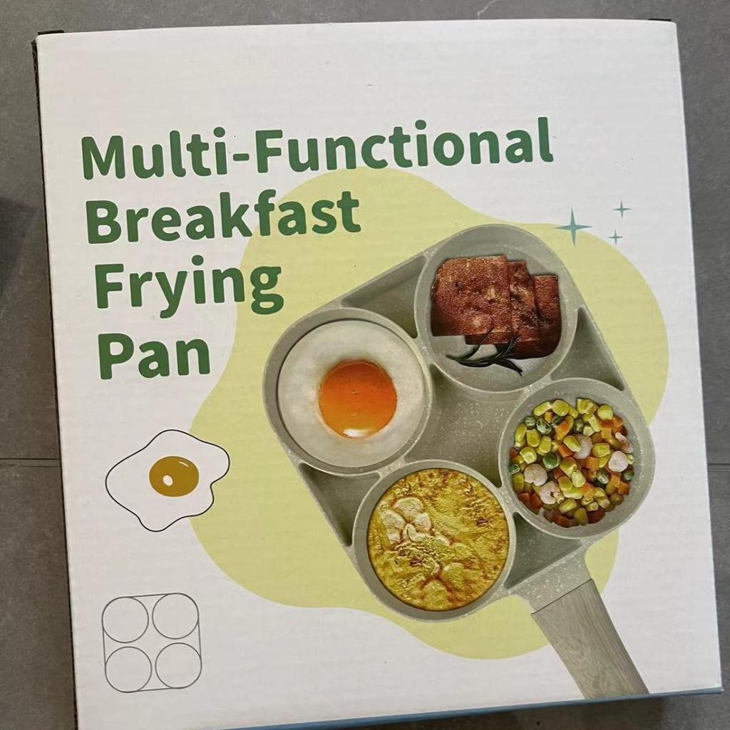 Сковорода с антипригарным покрытием и четырьмя отверстиями для бургеров, яиц и блинов