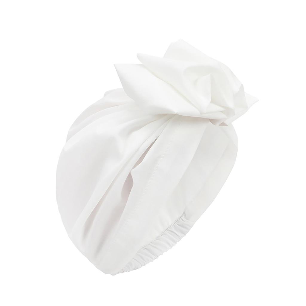 New Women Hijab Turban Solid Large Bow Head Scarf Muslim Women Scarf French Retro Flower Head Cap Hat Fashion Ladies Bandanas
