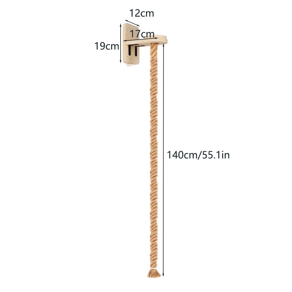 Wall Mounted Sisal Rope Cat Climber Tree Scratching Post Lounging Sanctuary Interactive Play Toys Jungle Gym for Indoor Cats