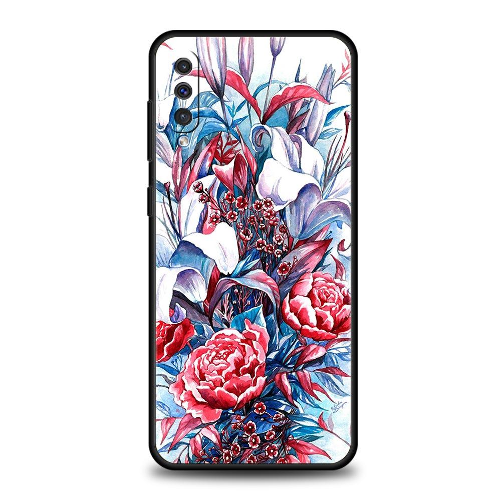 Красивый чехол для телефона с цветком розы для Samsung Galaxy A52 5G A12 A70 A50 A40 A20s A30 A10s A20e A10 A22 A72 A32 A02 A42 A04S