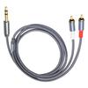 Dual 1/4 inch TS to Dual RCA Audio Cable Connector 1/4 Inch Male TRS To 2 RCA Male Stereo Audio Y Splitter Cable for Home Audio