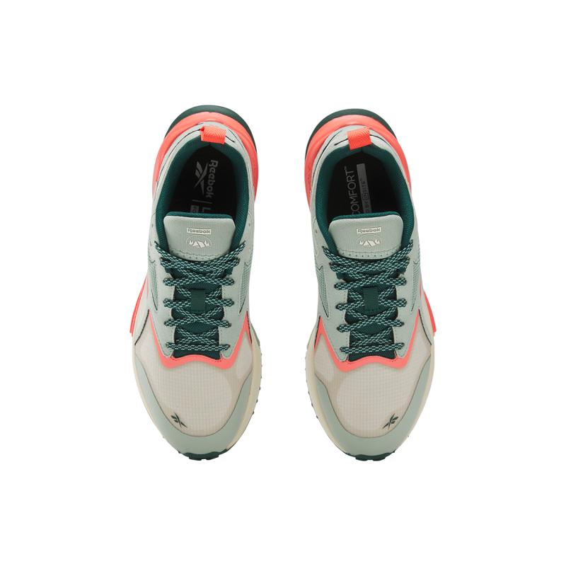 Reebok Износостойкие Дышащие Низкие Повседневные Кроссовки для Города и Бега Женские Красно-Зеленые Кроссовки 100209970