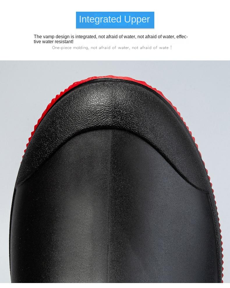 Низкие мужские резиновые сапоги средней длины Низкие резиновые ботинки Нескользящие резиновые сапоги Низкие резиновые сапоги для мойки автомобиля Рыбалки Кухни Столовой