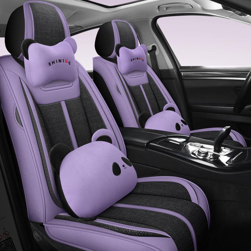 Льняная подушка на сиденье автомобиля для Tiida, Qashqai, Sylphy, Teana, Sunny, Livina и Bluebird - Полное покрытие