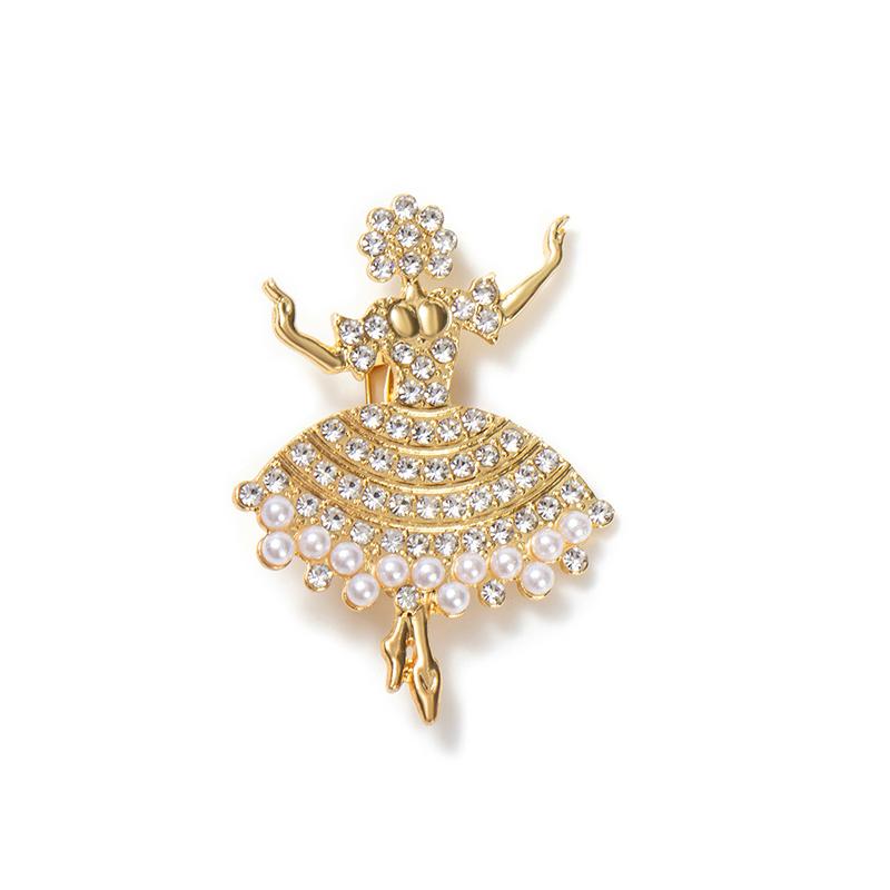 Милые броши в виде танцующих девочек  Броши-булавки в виде балерин AVE