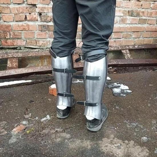 Medieval Tournament Knight Armor Leg Greaves Steel Combat LARP Leg Protection Armor Greaves Leg Armor For Fantasy And Cosplay