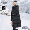 SIBOOS Women's Hooded 90% Duck Down Long Puffer Coat (Celebrity Style)