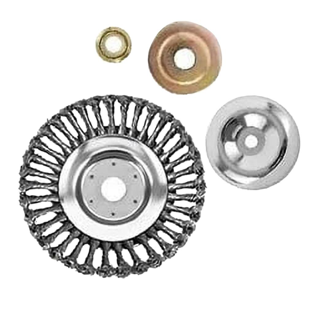 6 Inches Steel Wire Wheel Brush Head, Brush For Cutting Grass, Removal, Deburring