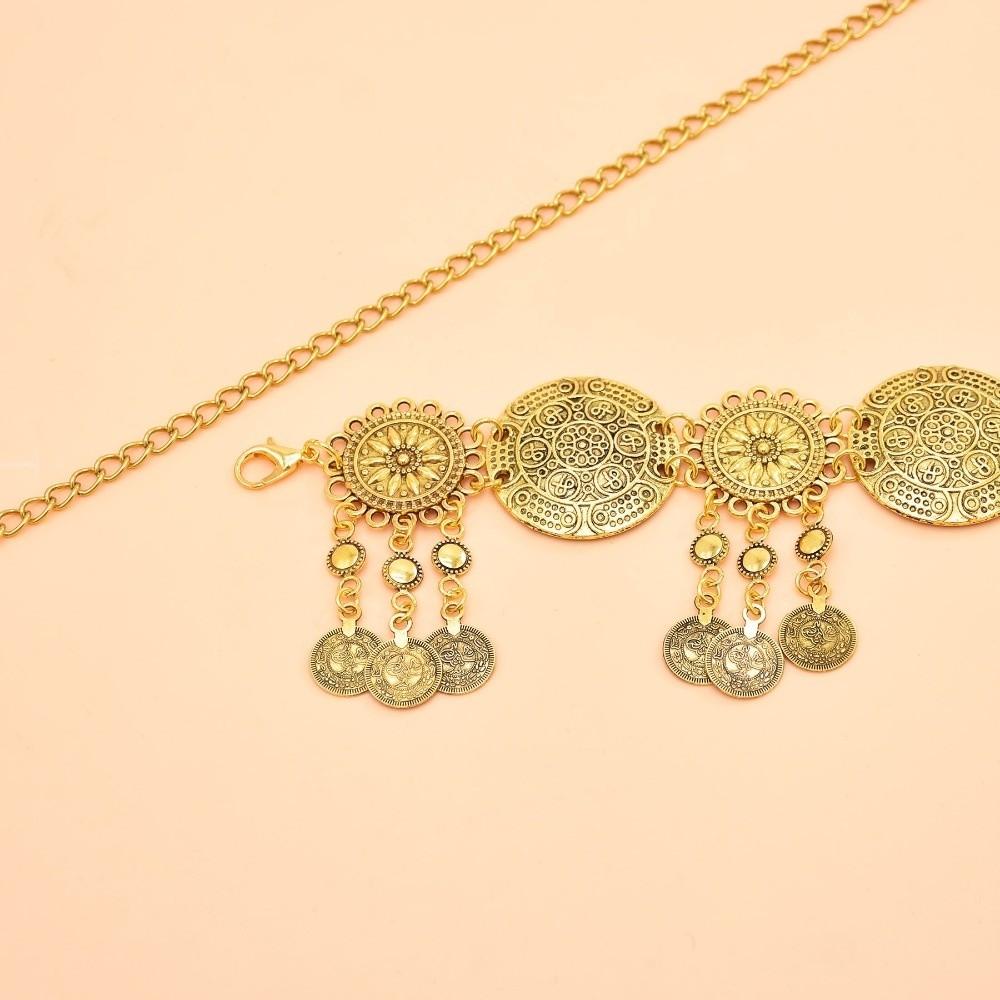 Pendant Tassel Belly Chain Metal Body Chain Fashion Ethnic Style Belt  Girls