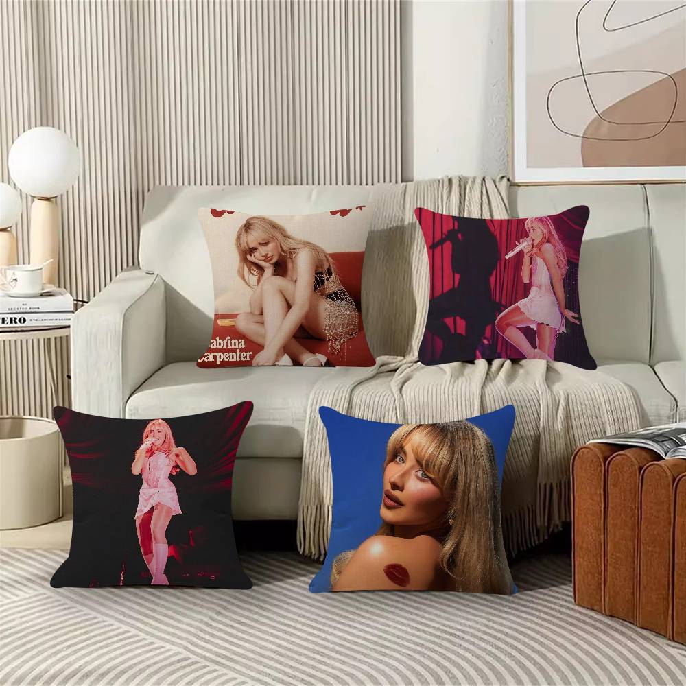 Fashion Singer SSabrina CCarpenter Pillow Cover Sofa Cushion Cover Home Room Decoration Children Gift