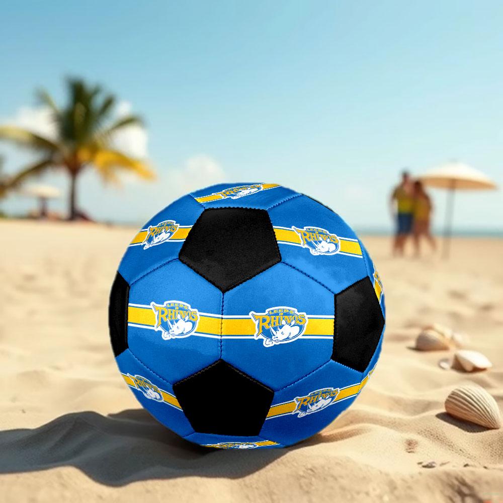 1pc Leeds Rhinos Soccer Ball Size 5 Indoor Soccer Ball Fashion Colorful Backyard Game - Great For Sports Fans Gift HE68