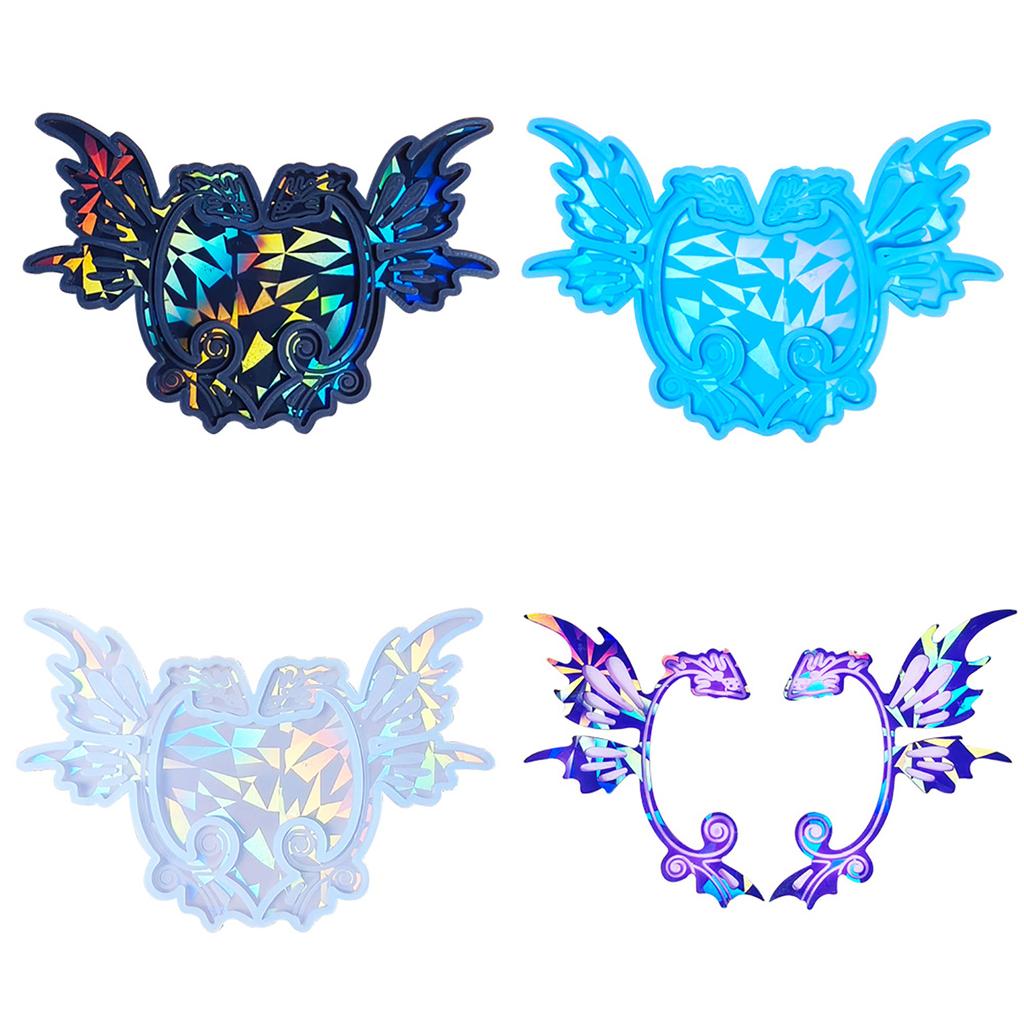 Portable Silicone Epoxy Mold Ear Pendant Mould Holographical Lasers Dragon Ear Clip Molds Jewelry Making Moulds