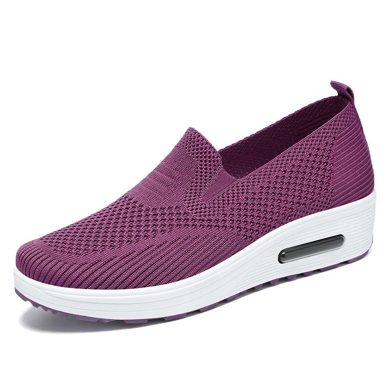 Туфли женские летние новые повседневные туфли на платформе дышащие и увеличивающие высоту туфли на воздушной подушке женские туфли с одной педалью