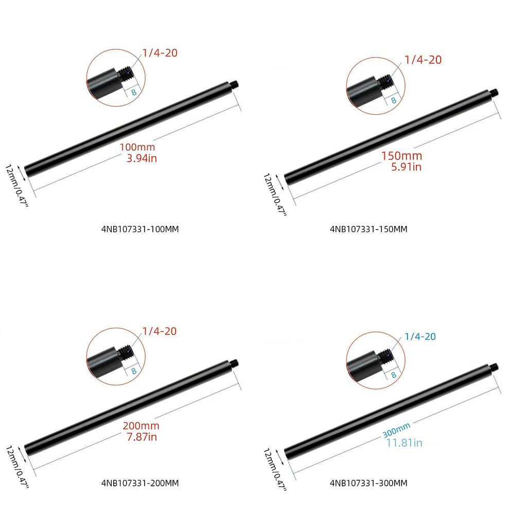 Удлинитель 10/15/20/30 см, удлинитель для штатива 1/4 дюйма, стабилизирующий аксессуар, крепление для камер и моноподов