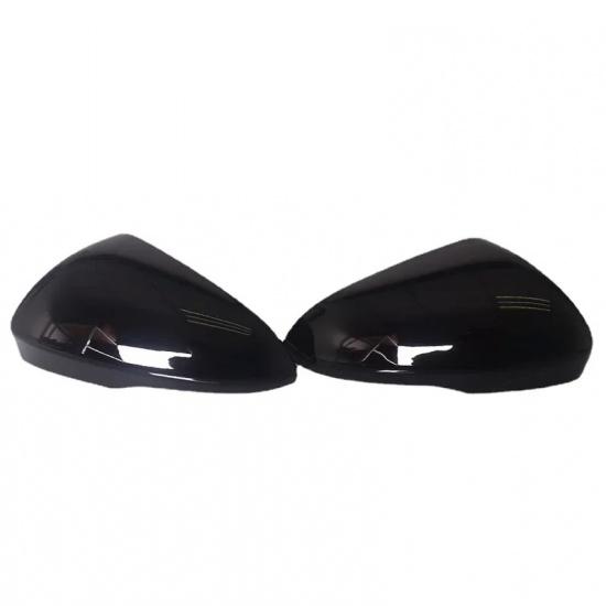 Pair Glossy Bright black Side Rearview Mirror Cover Caps For Ford Focus MK4 LHD RS Styling Replacement Shell