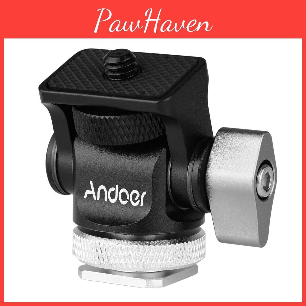 Tripod Head Mini Mount Monitor Cold Shoe Adapter Aluminum Alloy 14 Inch Screw For Flash Microphone Led Fill Light Lamp