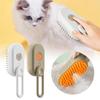 Pet Cat Grooming Comb with Electric Spray Water Steam Soft Silicone Brush Kitten Pet Bath Brush Massage Pet Hair Remover