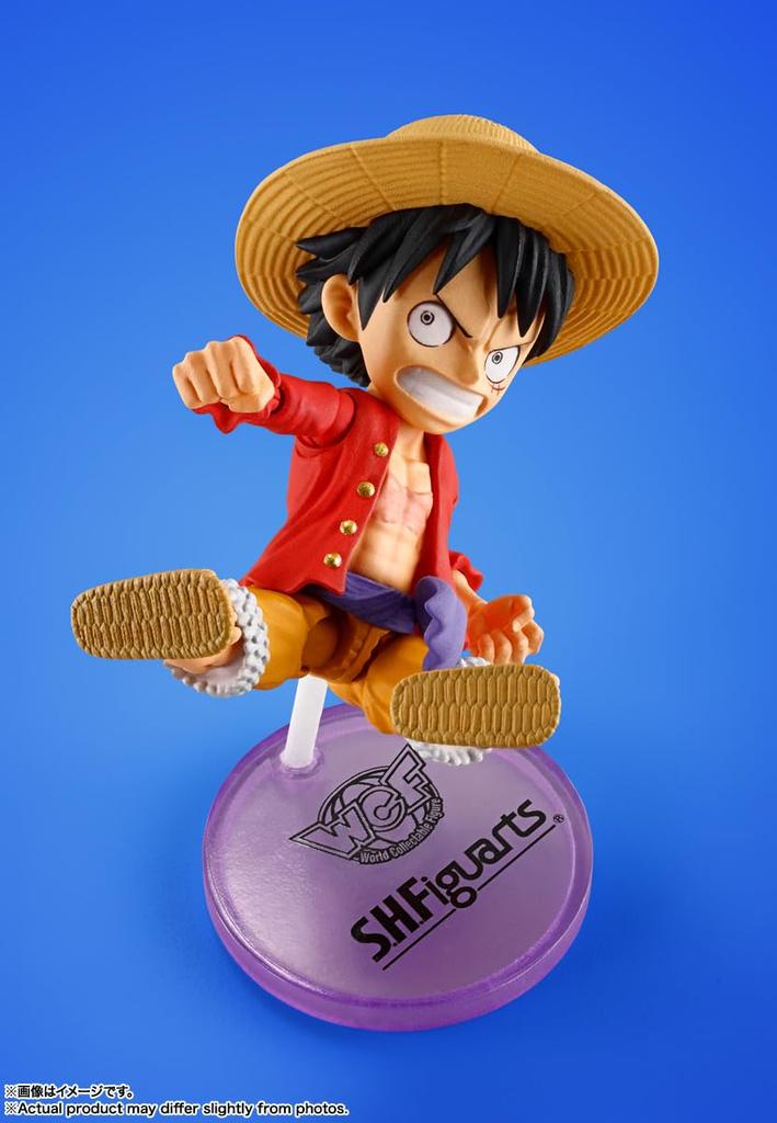 TAMASHII NATIONS World Collectable Figure x ONE PIECE Monkey Luffy 75 мм окрашенная подвижная фигурка SHFiguarts D. приблизительно. ПВХ и АБС