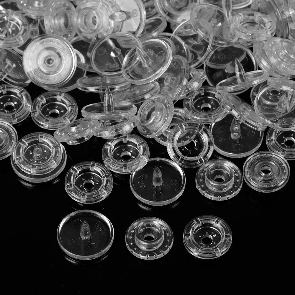 45sets(180pcs) Sewing Accessories Stud Scrapbooking Snap Buttons transparent Press Button Fasteners
