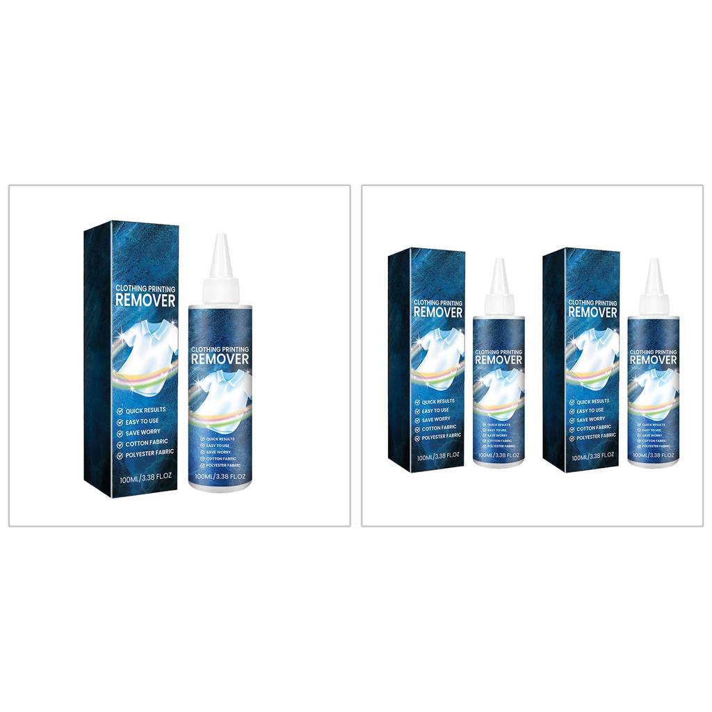 100ml Clothing Printing Remover Heat Transfer Vinyl Clothes Fabrics Prints Pattern Cleaning Powerful Residue Remover