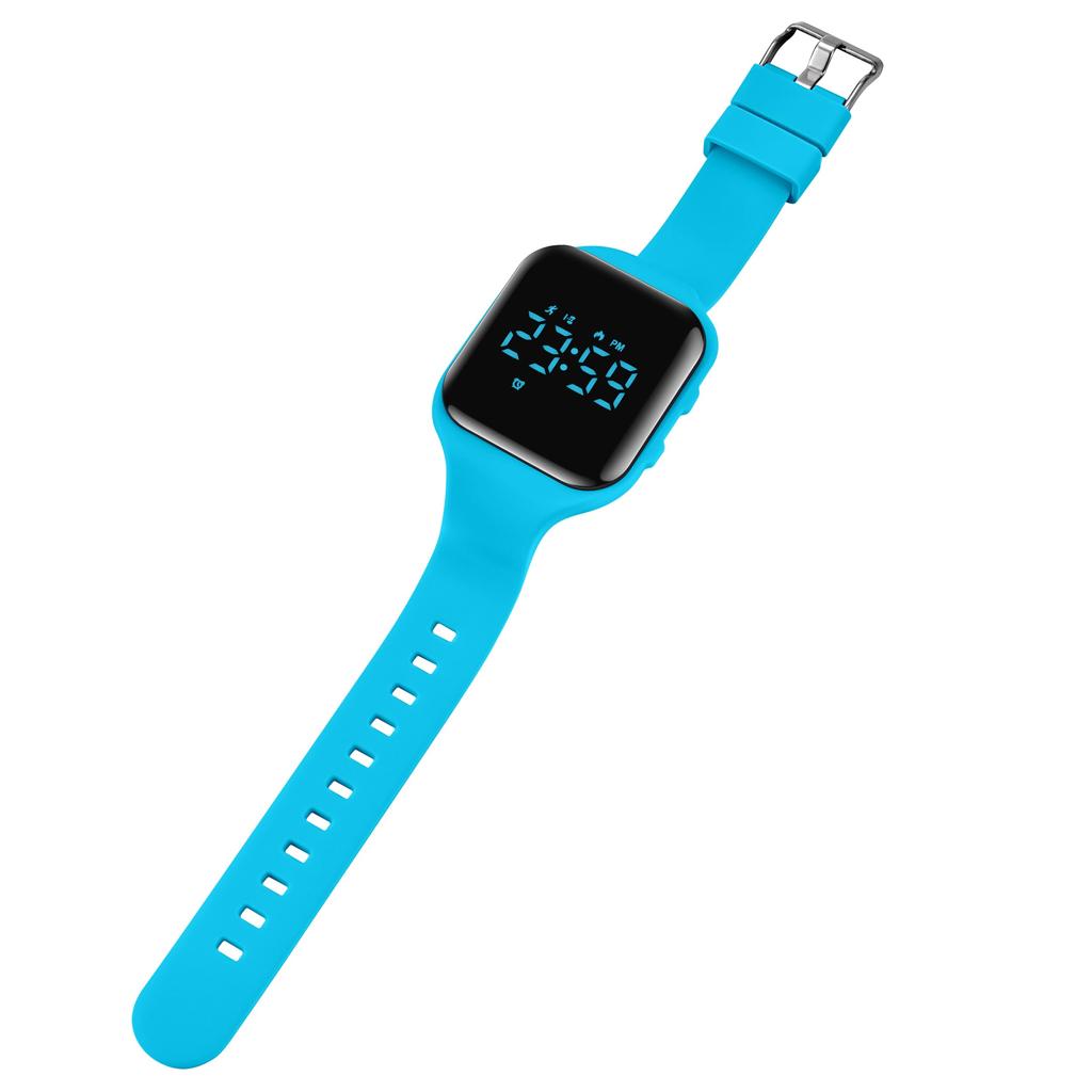 Smart Watch Children Digital Watch Boys Activity Meter Kids 5ATM Waterproof Rechargeable Sports Watch Pedometer Distance Alarm Clock Date Day Display