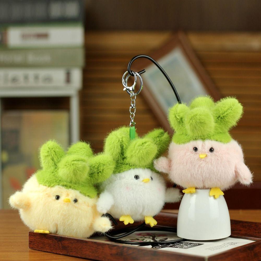 with Voice Cabbage Chicken Keychain Stuffed Chicken Plush Keychain  Kid Girl Boy