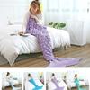 Summer Breathable Knitted Nap Blanket Soft and Comfortable Mermaid Blanket Sofa Blanket Family, Ladies, Children, Camping, Photography, Sleeping Bag