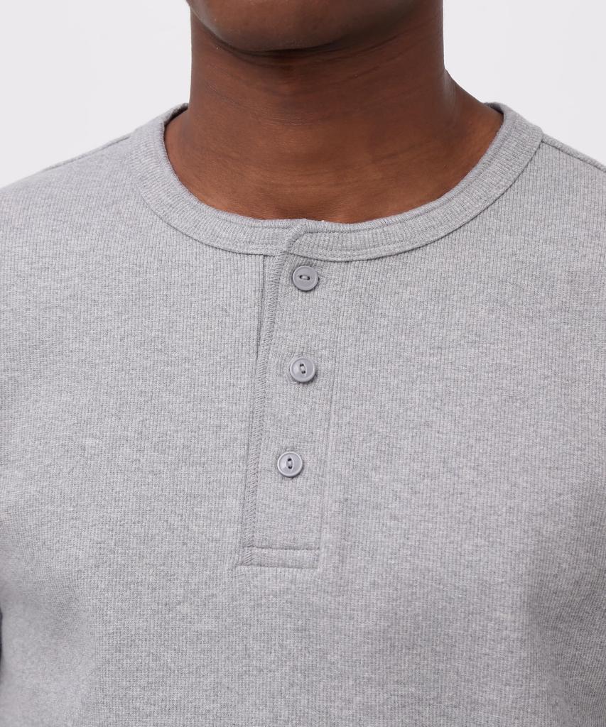 AVIREX DAILY RIB HENLY NECK TEE 6153482 men's M grey