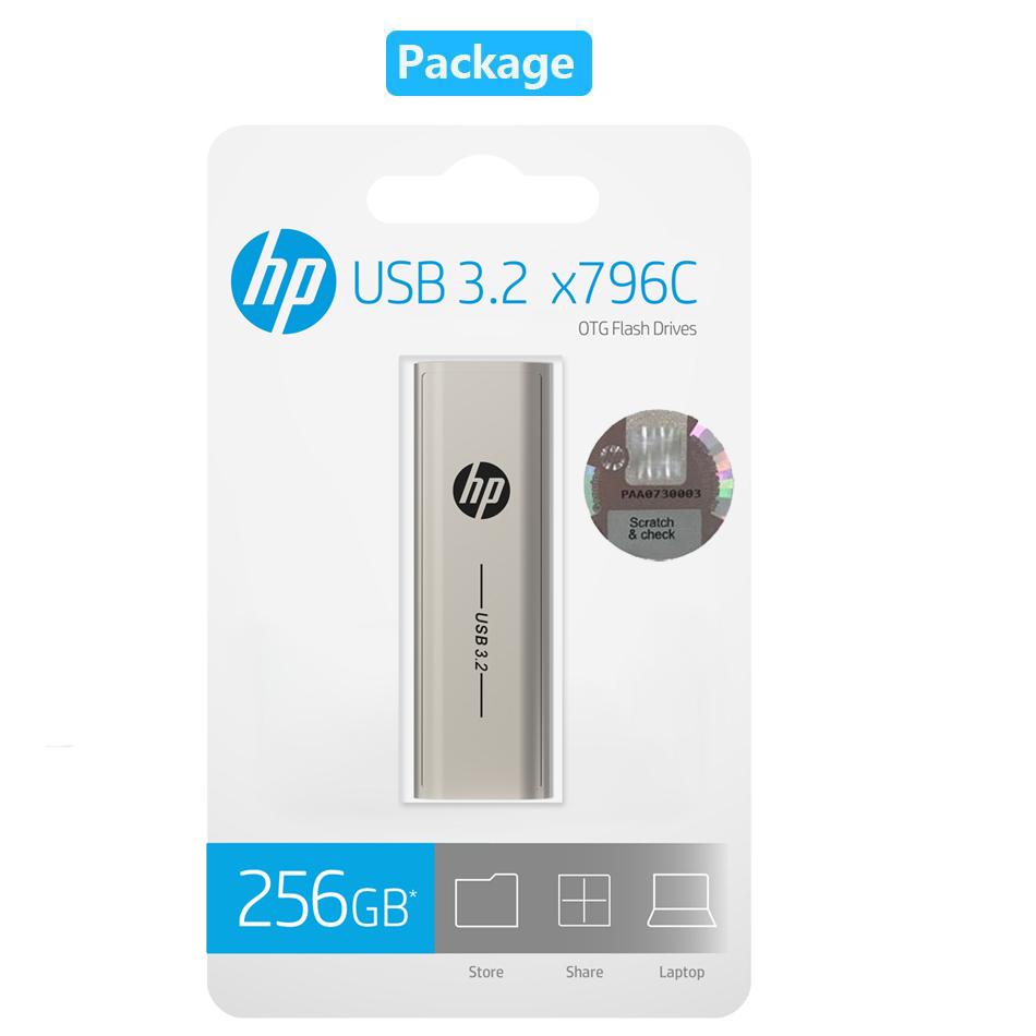 HP X796C 64 ГБ 128 ГБ 256 ГБ OTG Type C USB 3.2 USB-накопитель Dual Memory Stick для смартфона, MacBook, планшета