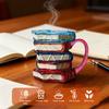Кружка-книга с картинками, 3D-книга, стопка книг, кружка, вдохновленная романом, 420 мл, нарисованная вручную, художественная, литературная кружка для книголюбов, учителей, библиотекарей