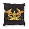 Gold Imperial Eagle Rome SPQR Cushion Cover Roman Empire Emblem Throw Pillow Case for Living Room Pillowcase Home Decorative