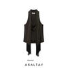 Araltay New Arrival Fashion Style Women's Clothing Fashion All-Match Minimalist Decorated Tassel Silk Satin Texture Tops 1165269